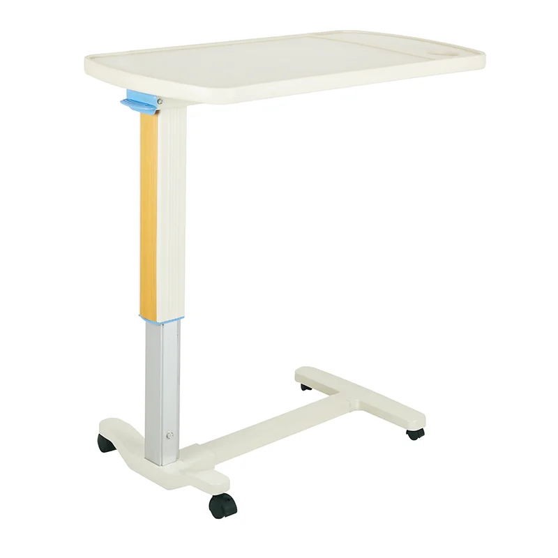 Оптовая Продажа с фабрики дешевый регулируемый по высоте переносной обеденный стол в форме больницы газовый пружинный Портативный Обеденный Стол