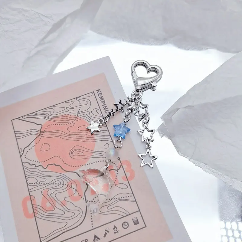 Wholesale Y2K Star Keychain Dolphin Metal Keychain Ocean Animal Keychain Charms Oceanarium Souvenir Gift