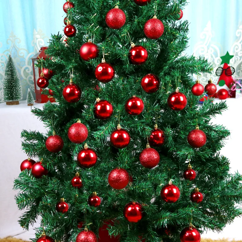 Christmas Decoration 24 Plastic Balls In Bucket 4cm Balls Ornament For Indoor Christmas Tree
