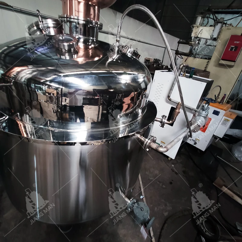 1000 Gallon Double Jacked Alcohol Distiller Copper Column Stainless Steel Boiler Whiskey Brandy Gin Making Machine