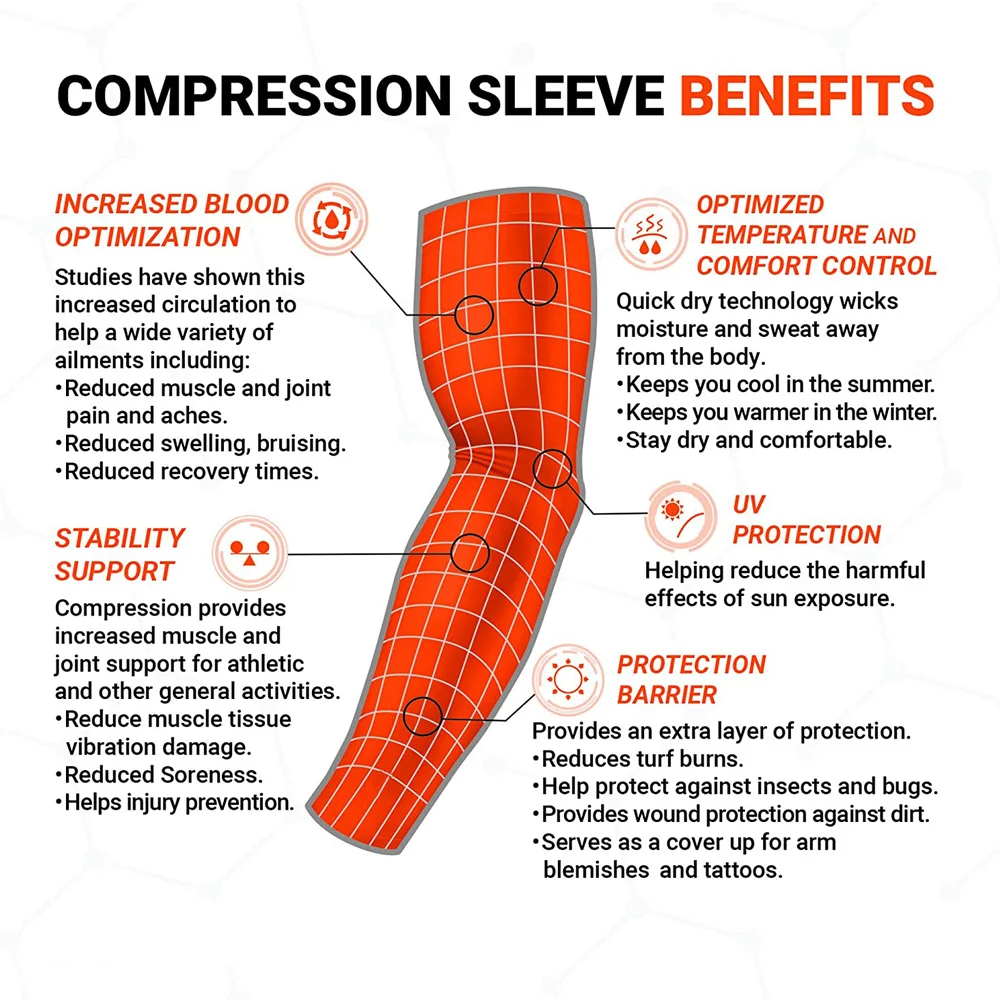 Cycling Sports Sublimated Custom Arm Sleeves Running compression sleeves arms cycling arm sleeves