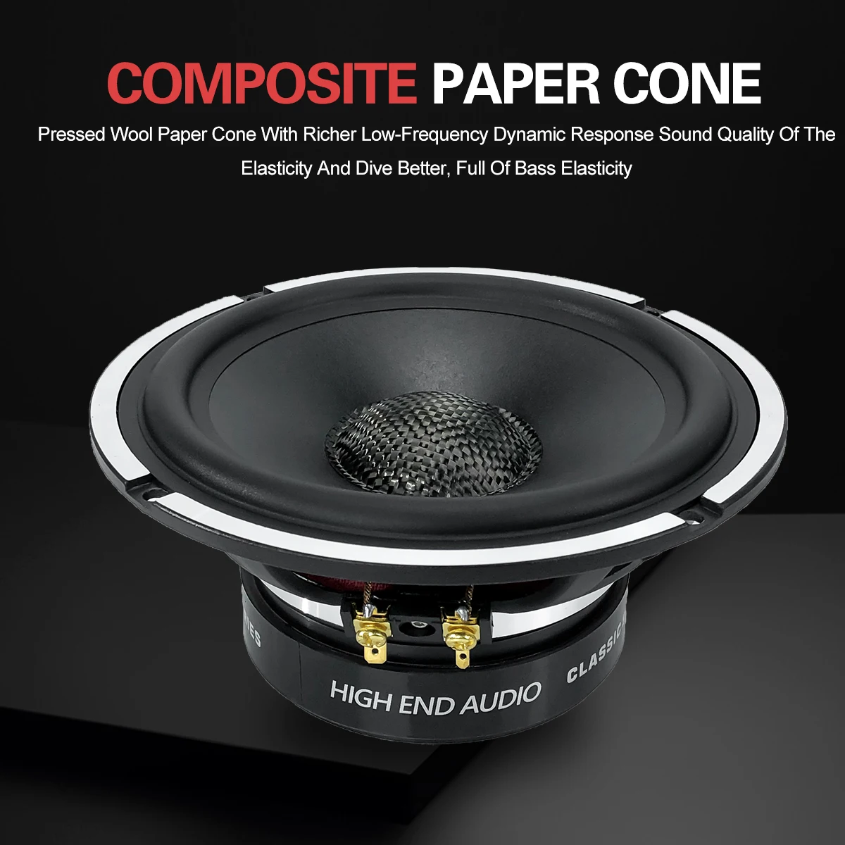 Zeming Car 6.5' Component Speaker RMS 200w 3 Way Audio Speakers