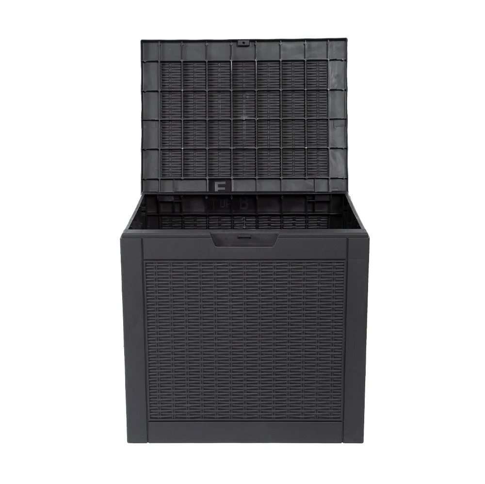 Garden 118L weatherproof rattan effect lockable storage box outdoor