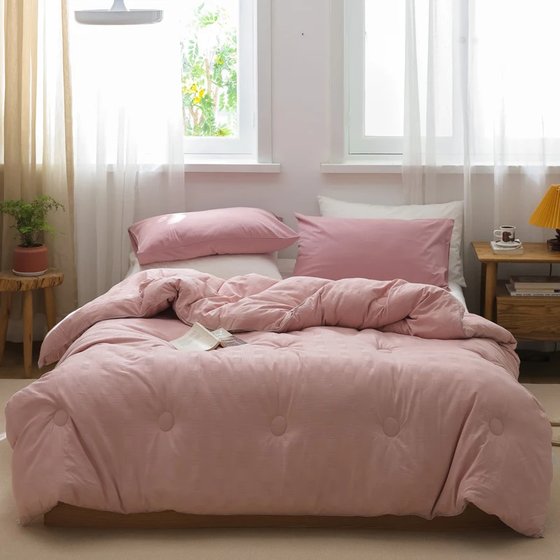 Hot-Selling Organic Microfiber Duvet Comforter Quilt Stitched Pattern Soft and Breathable Four Seasons Quilt for Kids Adults