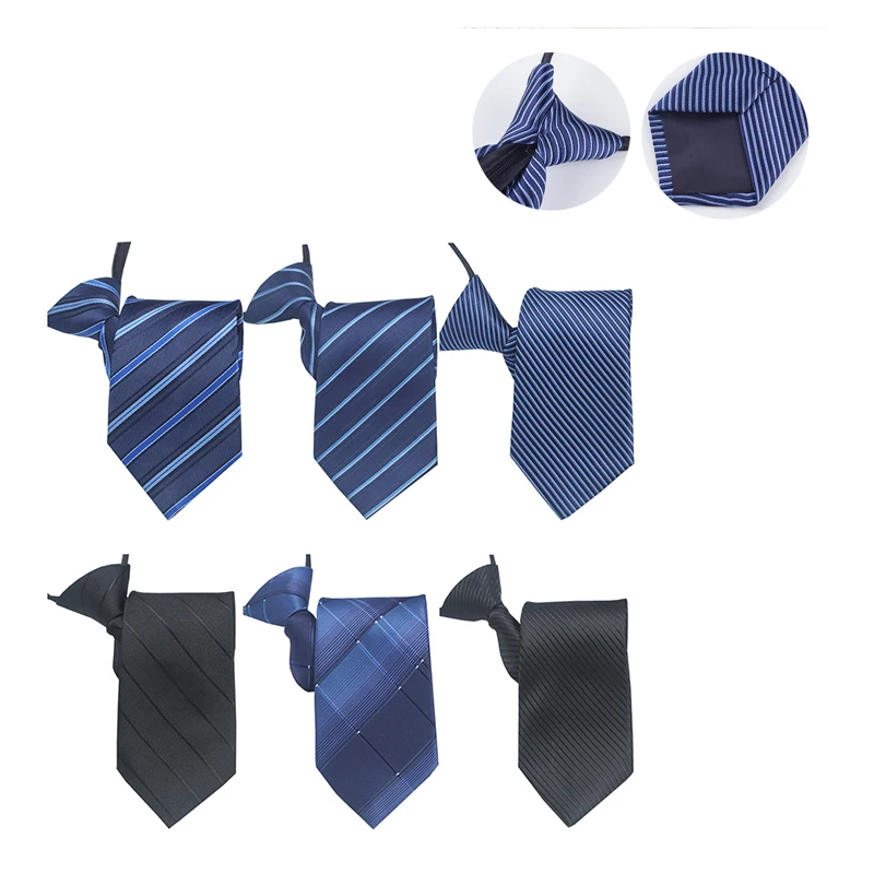Zipper Necktie For Men Women Tie for Boys Girls Suits 6cm SolidTies Slim Girls Neck tiie Gravatas Rubber Pre-tied Tie