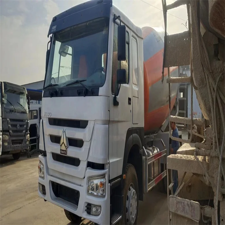 used howo concrete mixer truck 6*4 371hp 375hp in low working hours cheap for sale