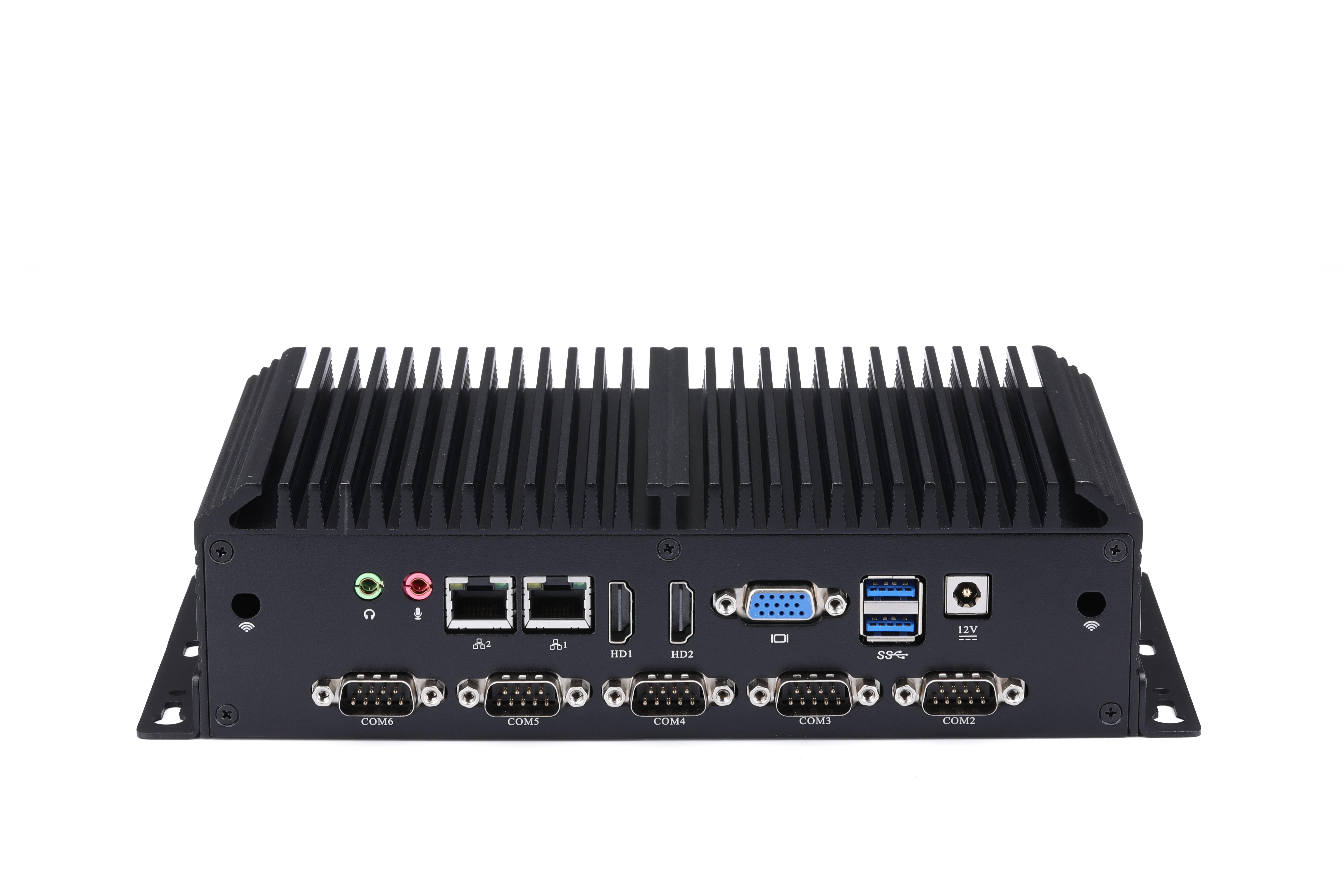 Qotom безвентиляторный промышленный мини-ПК Q510X Celeron 3855U 6 COM AES-NI для