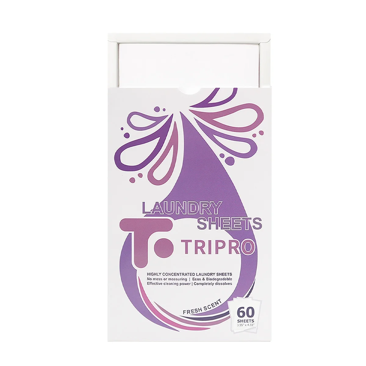 Eco Friendly Fresh Scent Laundry Soap Sheets Washing Detergent Strips Travel Laundry Detergent Sheets