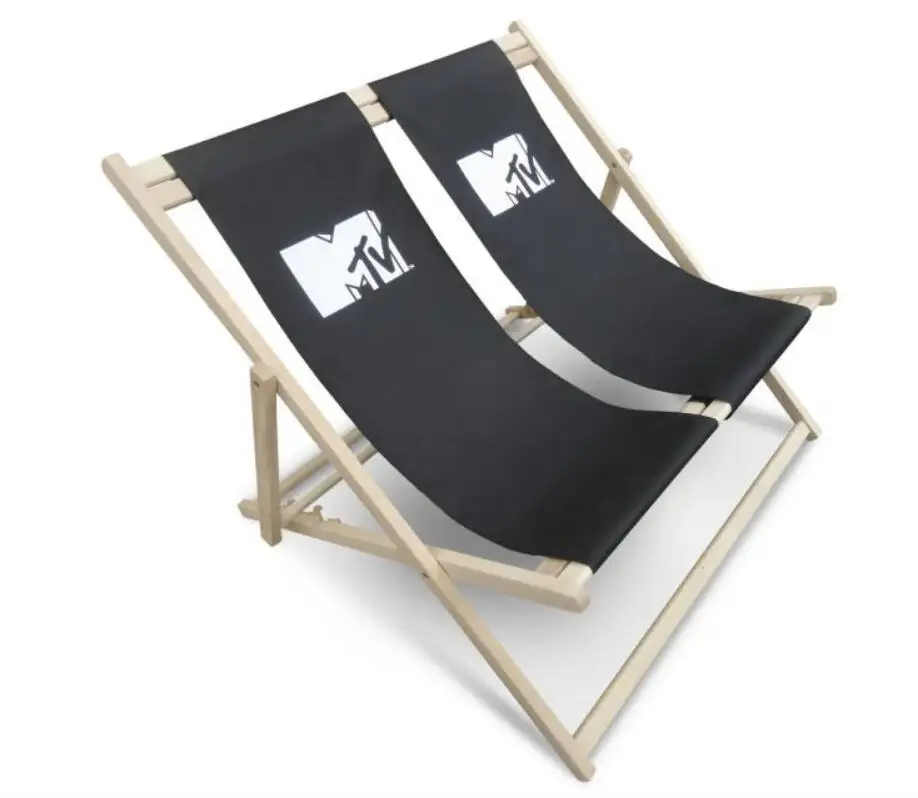 Складной Деревянный двойной стул для пляжа