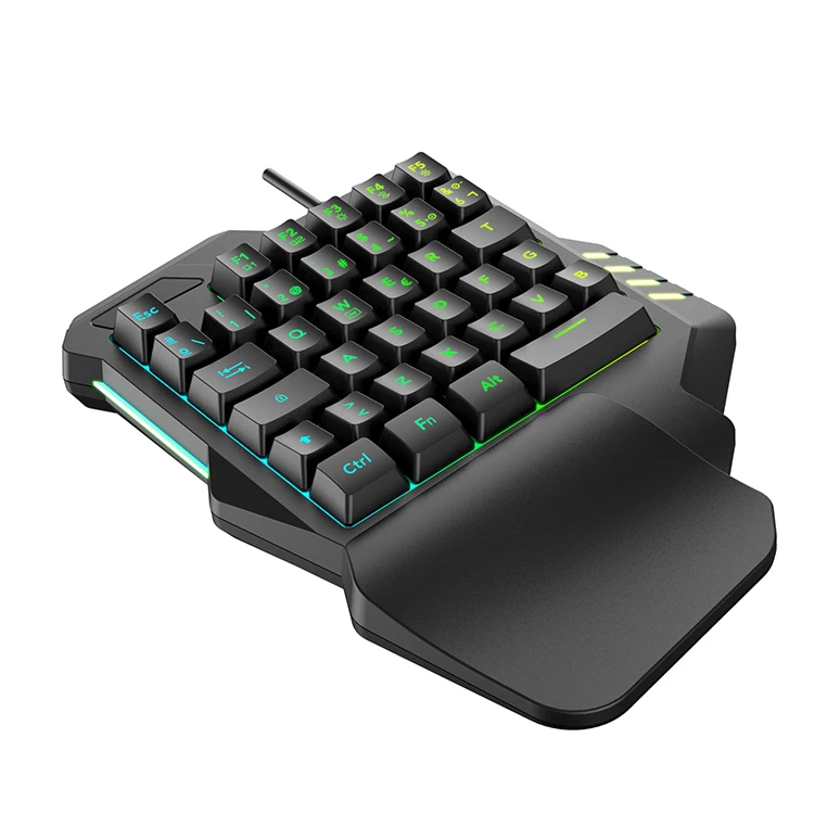  Проводная игровая клавиатура Kb513L Havit для одной руки классная мини-клавиатура с эффектом подсветки 35 клавиш планшета или