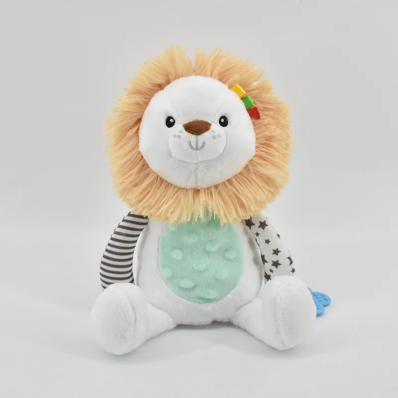 25cm Hot Sale Soft Stuffed Animal Baby Teething Plush Toys for Kids
