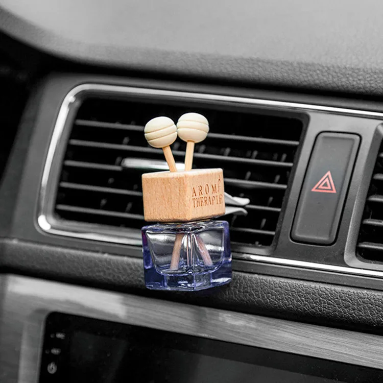 car hanging air freshener vent clip colorful Glass Diffuser Car scents Perfume Bottles