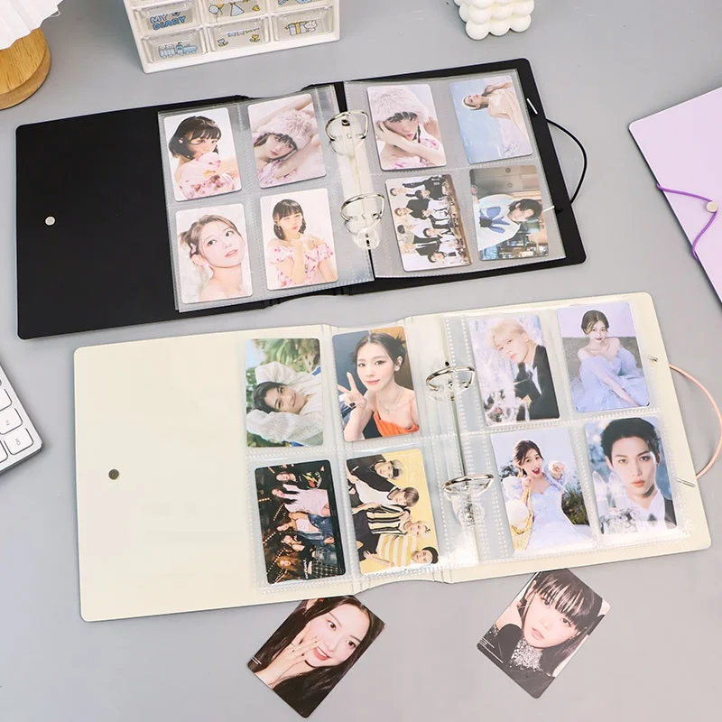 A4 kawaii d shape ring 3 inch kpop pp photo card binder large capacity idol photocard album trading card collect albums book