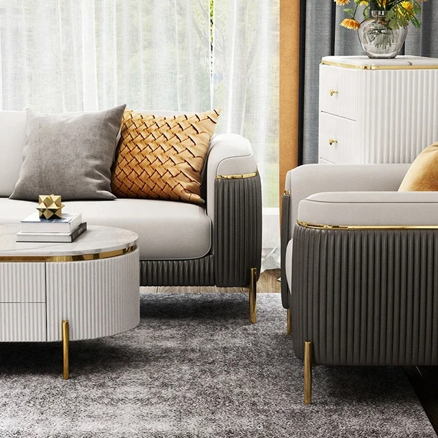 Factory Direct Sale Latest Design Couch Customized Italian Leather Sectional Italy Living Room Sofa High Quality Couch