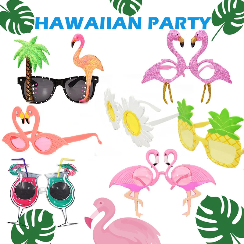 Flamingo Glasses Party Funny Fancy Party Celebration Glasses Hawaiian Party Decorations