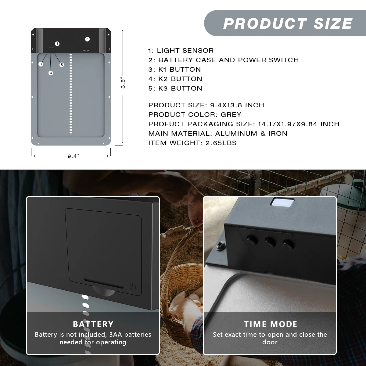 USA In Stock chicken coop door winter chicken coop door opener youtube best automatic chicken coop door 2021