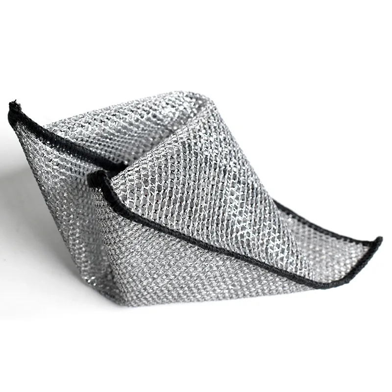 Metal Wire Dishwashing Rags Household Cleaning Super Absorbent Towels Kitchen Cleaning Multifunction Microfiber Cloth
