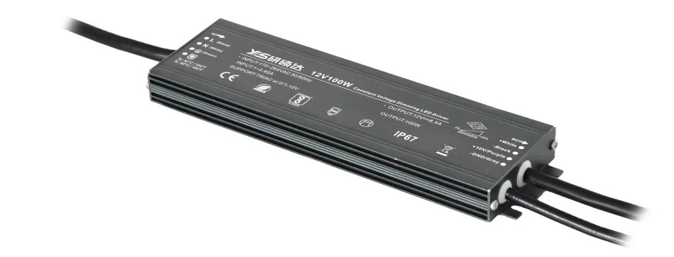 YSD Led Power Supply Ip67 12V 250W Led Dimmable Driver Triac Dimming Strip Light Power Supply