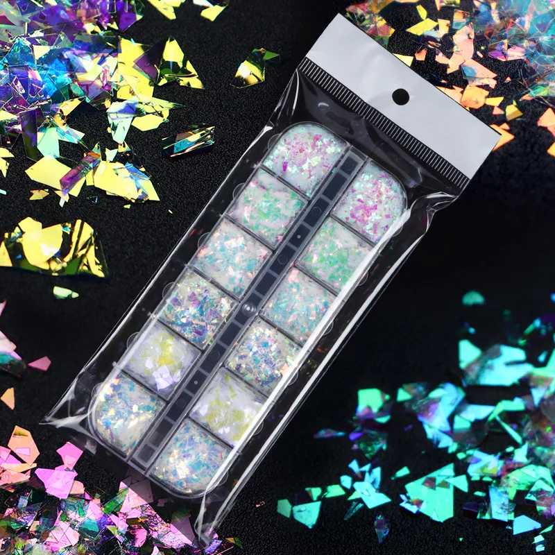Symphony Cloud Brocade Sequins Highlight Laser Irregular Cellophane Fragments Nail Art Sequins
