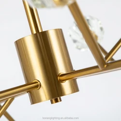 Wholesale selling living room Iron northern modern crystal ball led pendant light chandelier for home