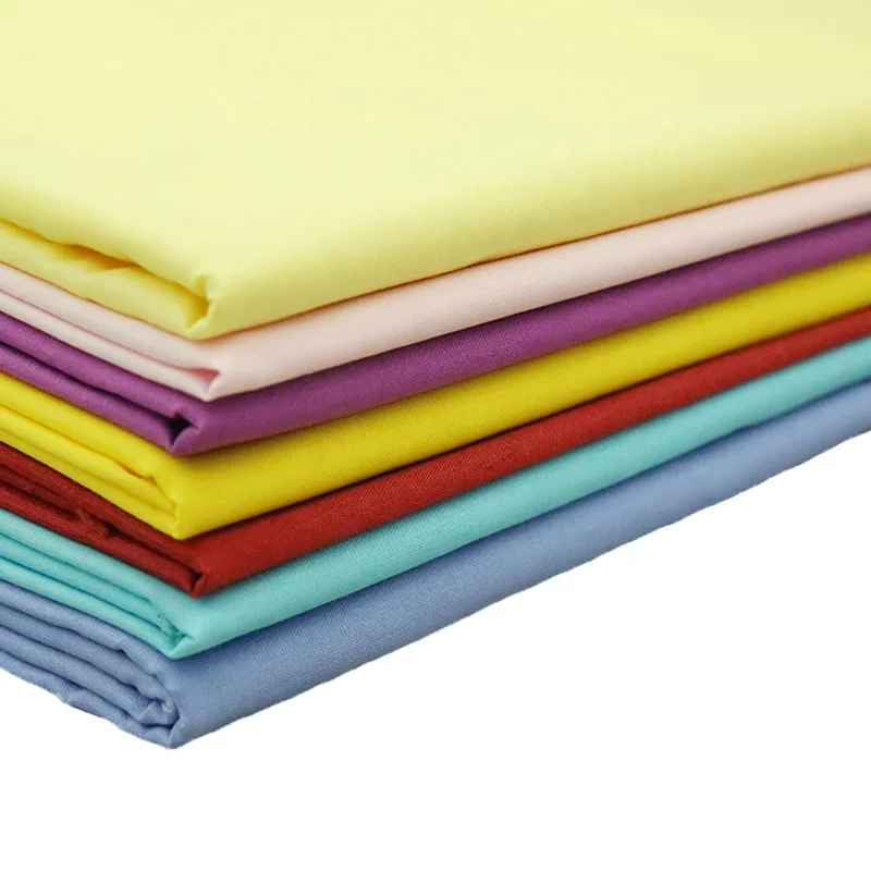 80% Polyester 20% Cotton Solid Colour  TC  Poplin Polycotton Lining Fabric For Pocket