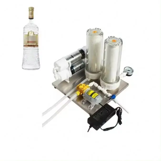 Italian Wine Filtration Sanitary Cartridge Filter Housing with New Pump and Motor for Restaurant and Retail Industries