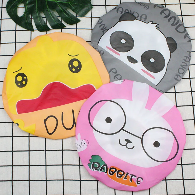 Classic Animal Series Factory Outlet Shower Cap Waterproof Bath Cap Shower Cap Cute Cartoon Style Various Packaging Options
