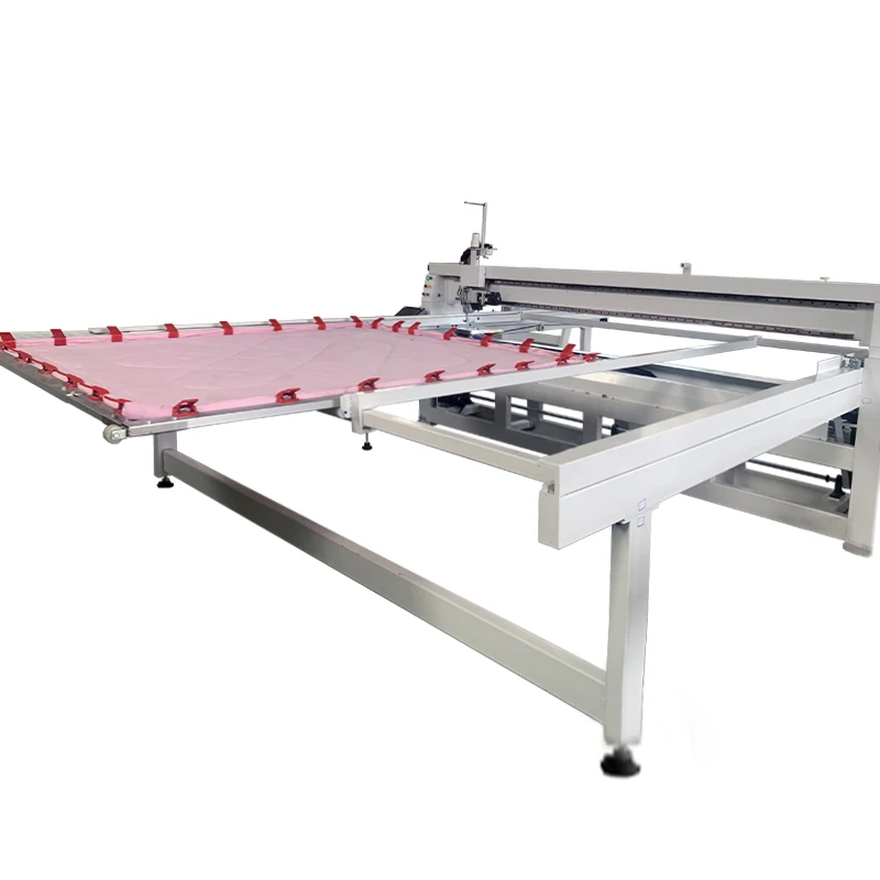 High speed 1200 rpm  servo motor single head mattress continuous industrial quilting machine for mattress and blankets