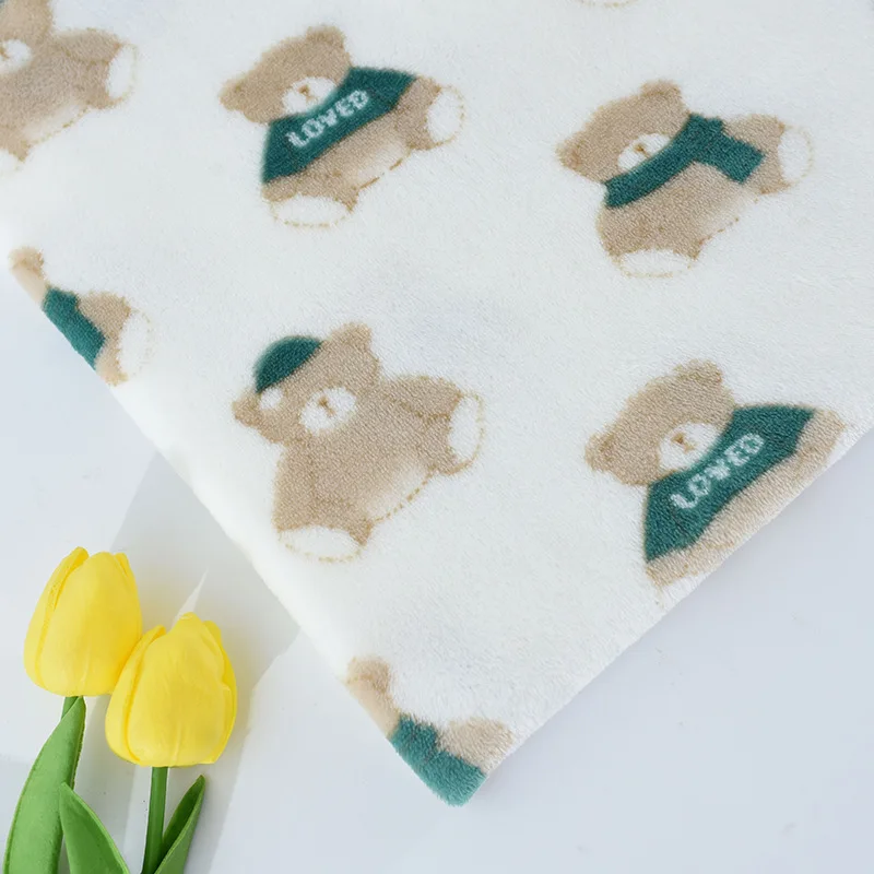 RL Pajamas Coral Fleece 100% Recycle Polyester Warp Knitted Baby Flannel Fleece Fabric