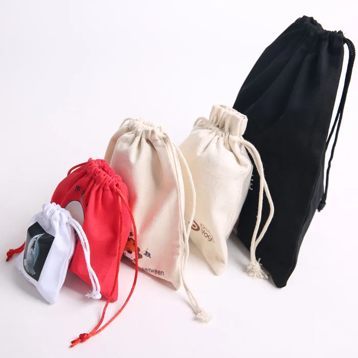 
Wholesale custom personalised cotton canvas golf ball pouch golf ball storage bag 