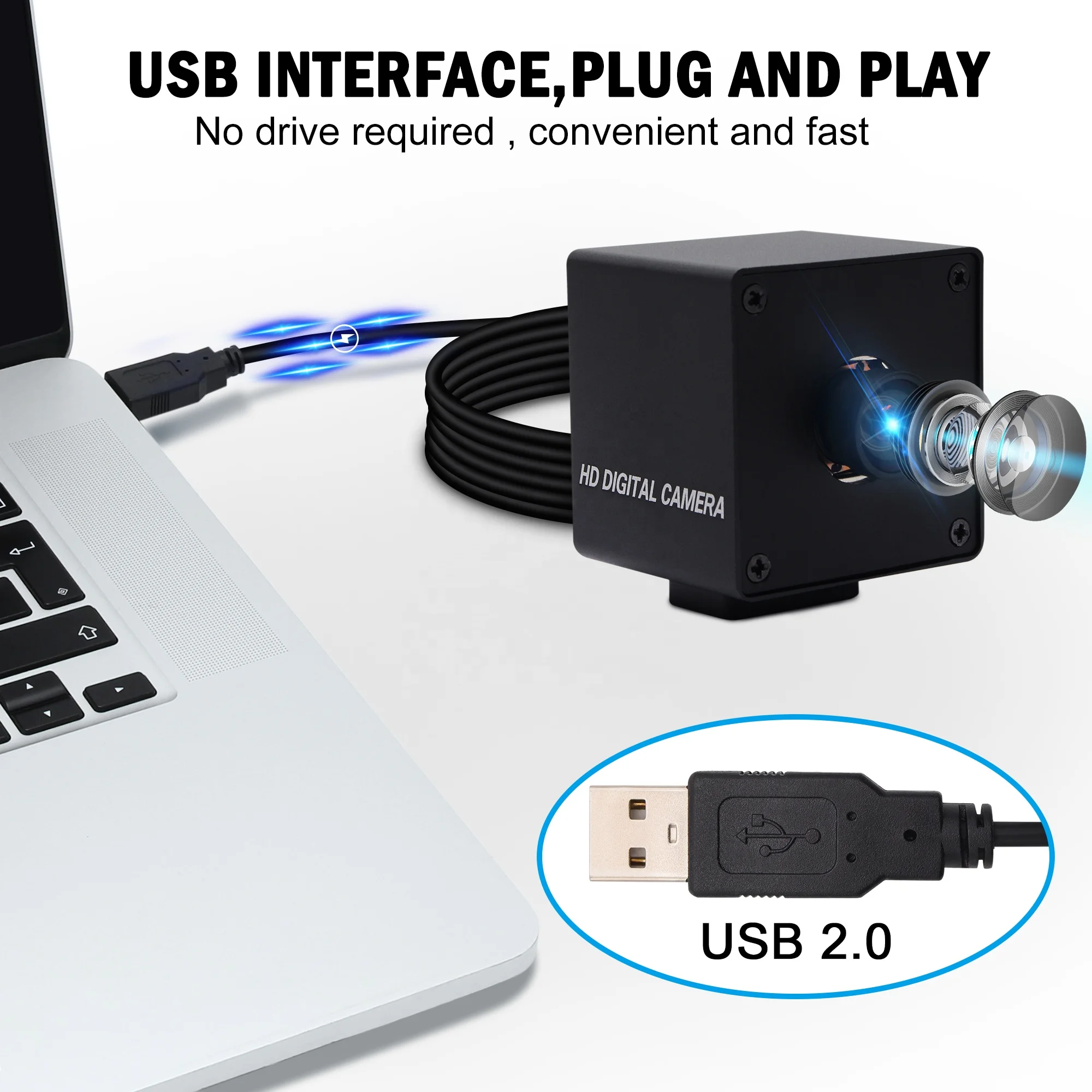  4K USB камера с автофокусом не искажают окружающий мир 100 градусов широкоугольный объектив веб-камеры Sony датчик компактная для машины