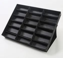 18 grid glasses display box High-end glasses wood eyewear standing displays box