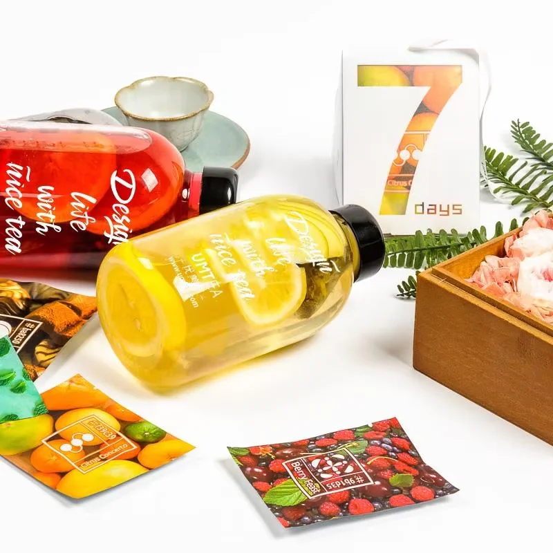 Commercial Customization Cold Drink Brew Plastic Bottle Milk Tea Juice Disposable Takeaway Packaging Plastic Bottles