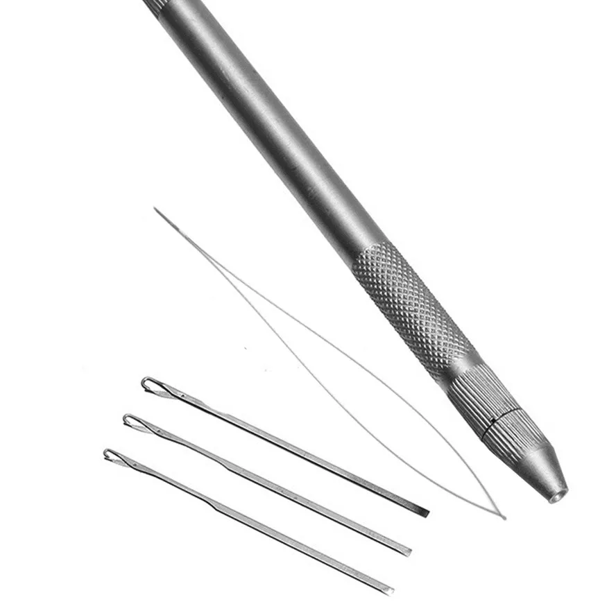 Hair Extension Hook Needle Wig Making Tools Lace Wig Ventilation Needles For Lace Wigs Micro Ring Hair Extention Needles