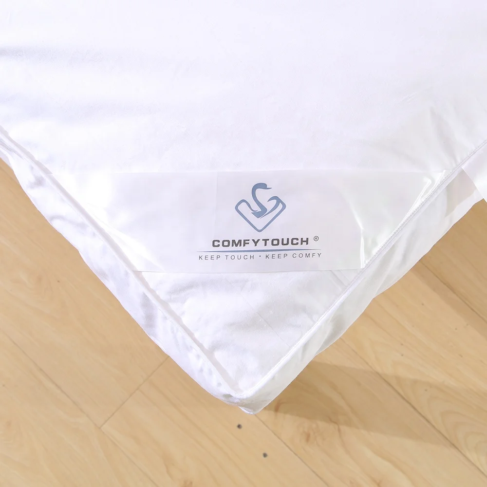 Ready to ship full king queen size  white goose down mattress topper for home  hotel using