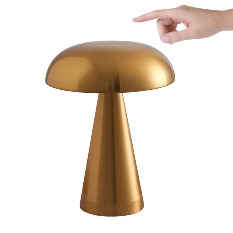 Luxury Mushroom Lamp LED Bar Table Lamp Hotel Cafe Bedroom Bedside Lamp USB Charging Night Light