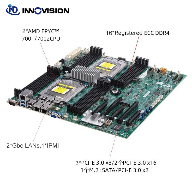 New Original Supermirco H11DSi-NT Dual AMD EPYC 7001/7002 10 SATA ports Server Motherboard Sufficient Stock