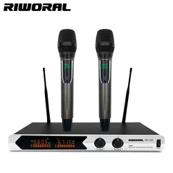 VM300 professional 1to 2 portable cordless microphone professional uhf wireless for stage