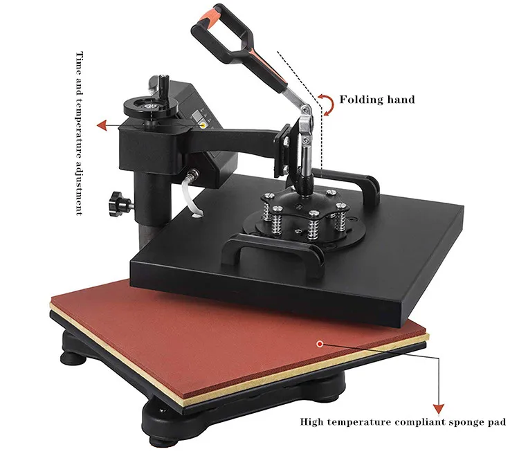 5 in 1 Combo Heat Press Machine Transfer Machine Authentic 15x15 Digital Heat Press Swing Away Heat Press