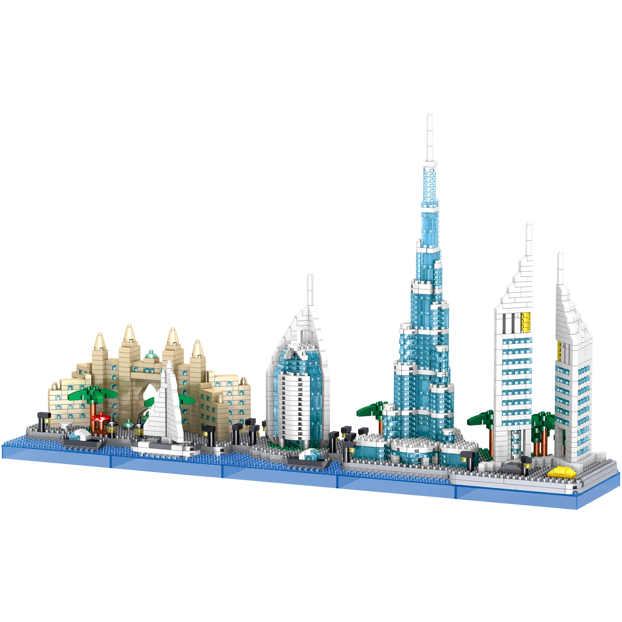 Novelties 2024 Kid Toy Dubai Architecture Building Block Set Nano Brick Street View Building Brick Block Children Educational