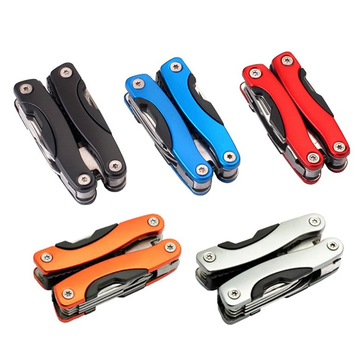 9 In 1 Pocket Portable Outdoors Stainless Folding Pliers Mini Combination Foldable Pliers Tool