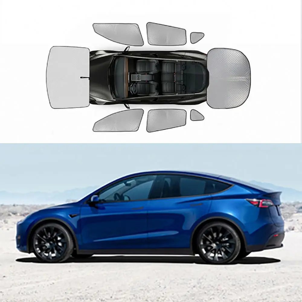 Anti-UV Privacy sunshade Protection Side window custom logo glass car sunshade for tesla model 3 Y car side window sunshade