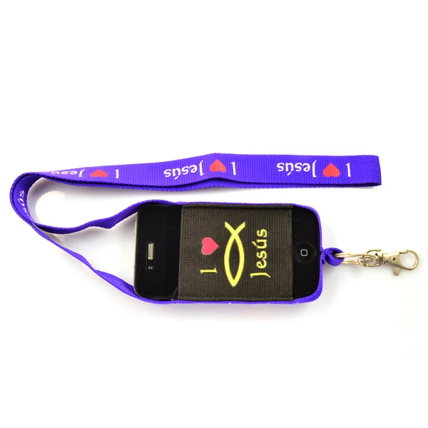 Customized high-quality mobile phone work permit with adjustable cute colored lanyard pendant