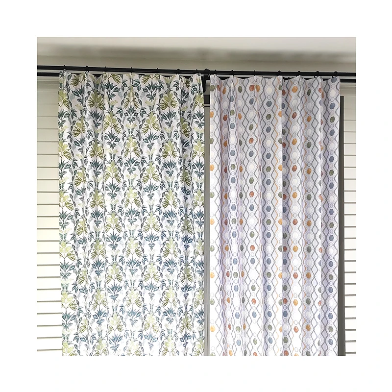 Fashion Windows Curtains Polyester Sheer Blinds Customize Blackout Curtain Living Room
