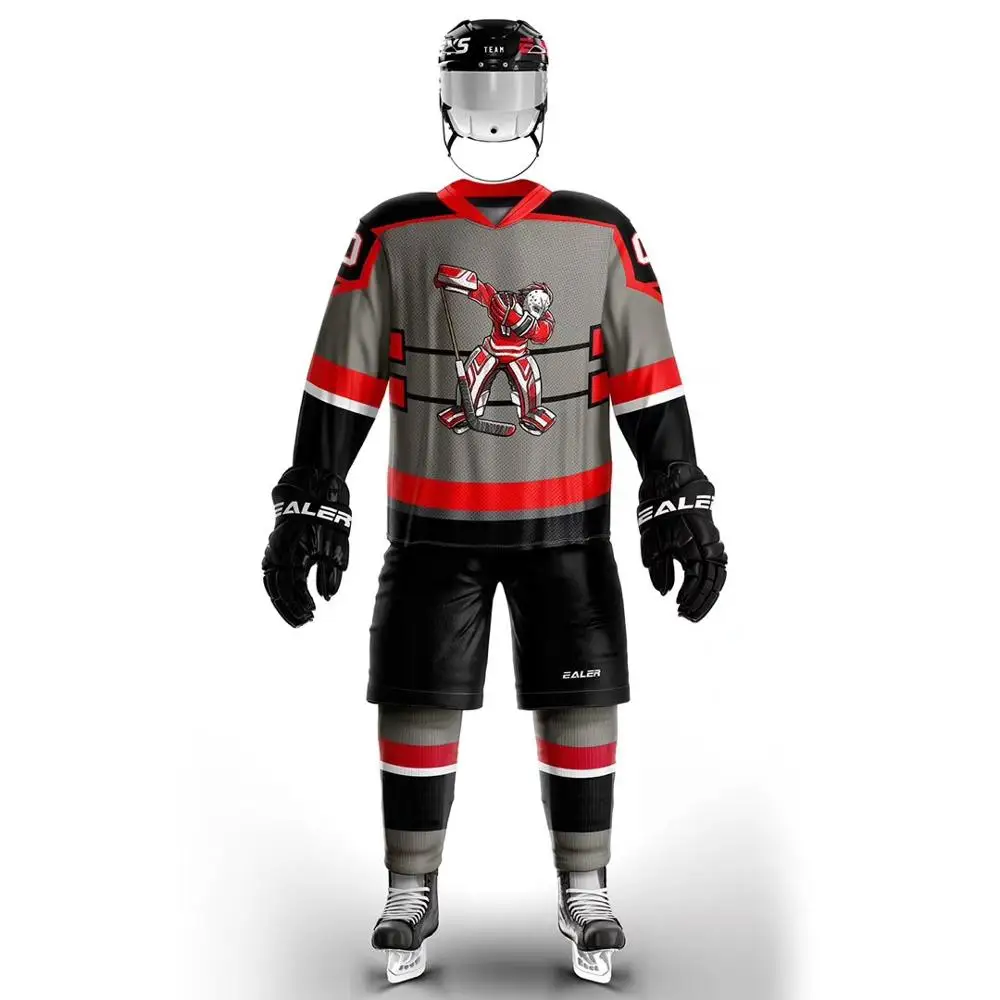 Custom Made Sublimation Printed Reversible Hockey Jersey No Logo