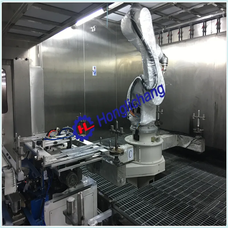 High Gloss Automotive Paint Line with Robot Spray for Car Air Bags