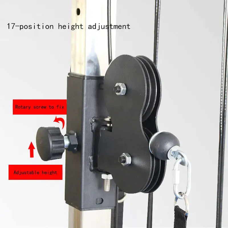 Adjustable Dual Pulley System Home Gym Wall Mounted Lat Pulldown Machine for Fitness Training and Plate Loaded Cable Station