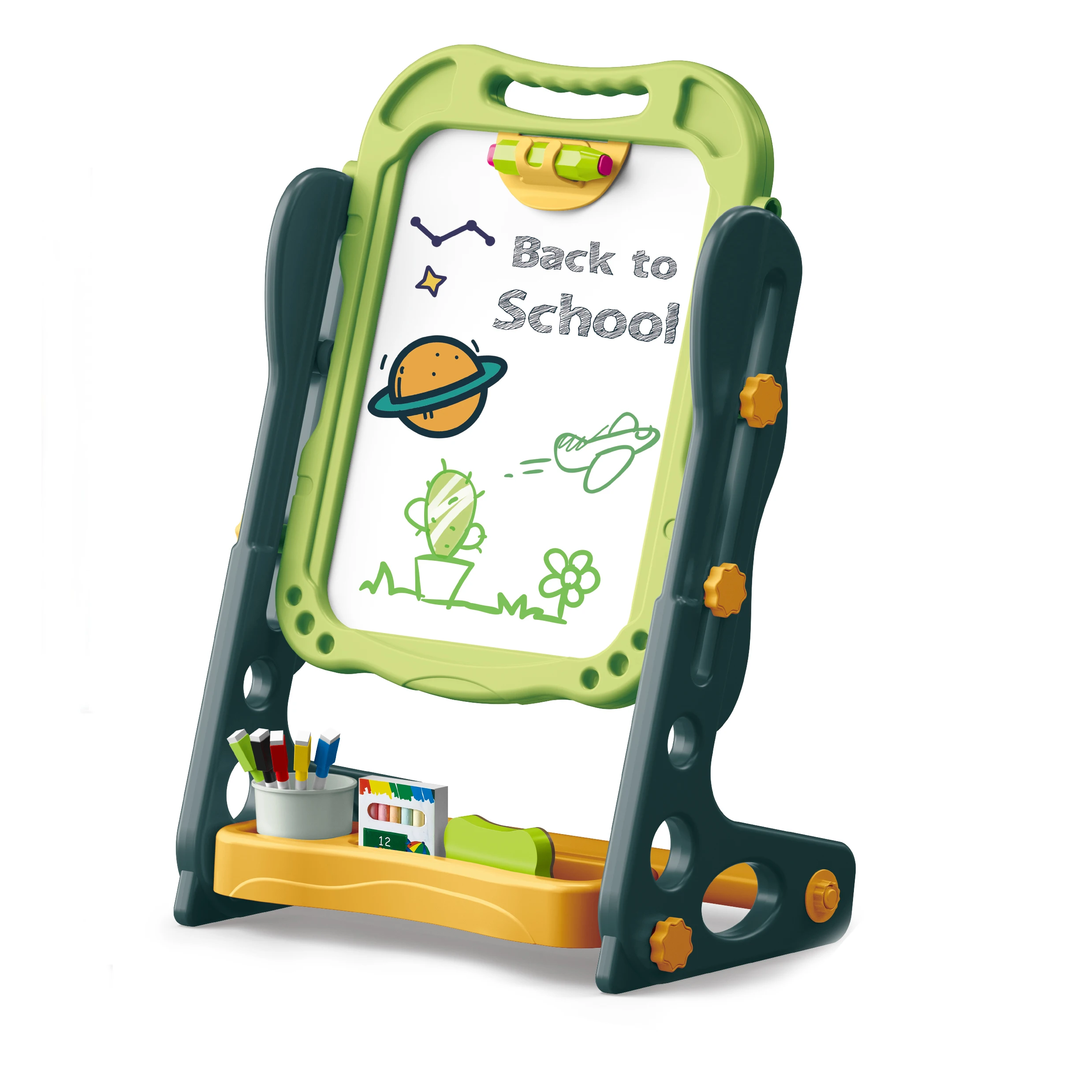 Large kid creative double side magnetic reusable drawing writing play toy board paint game for kids