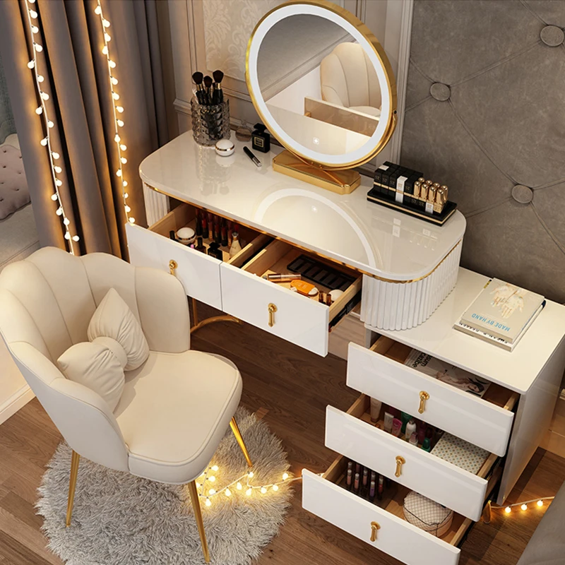 Bedroom Modern Minimalist Small Apartment Storage Cabinet Integrated Nordic Light Luxury Net Red Ins Makeup Dressing