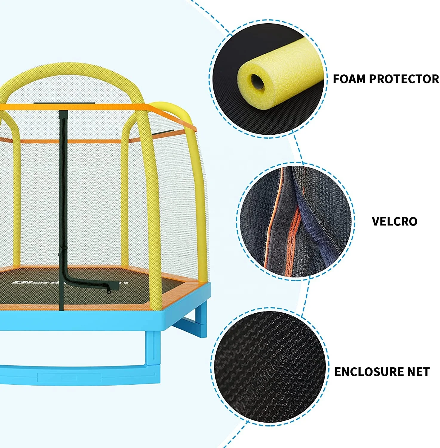 Outdoor Park Round Underground Trampoline Outdoor Safety Enclosure Net Kids Trampoline